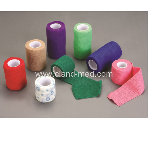 Colorful Latex Free All Cotton Self-Adhesive Elastic Bandage